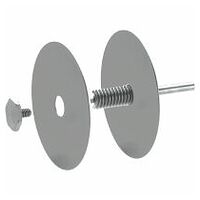 Porte-outil pour rondelles POLINOX PVR avec, alésage Ø 13 mm, plage de serrage 1-25 mm, Ø tige 6 mm