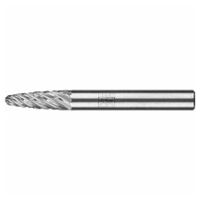 Hartmetall Hochleistungsfrässtift ALLROUND Rundbogen RBF Ø 06x18mm Schaft-Ø 6mm universal grob