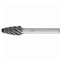 Hartmetall Hochleistungsfrässtift INOX Rundbogen RBF Ø 10x20mm Schaft-Ø 6 mm HICOAT Edelstahl