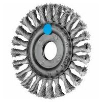 Wheel brush knotted RBG dia. 115x12x22.2 mm stainless steel wire dia. 0.35 mm angle grinders (10)