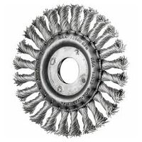 Wheel brush knotted RBG dia. 115x12x22.2 mm stainless steel wire dia. 0.50 mm angle grinders (10)