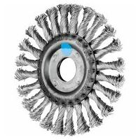 Wheel brush knotted RBG dia. 125x12x22.2 mm stainless steel wire dia. 0.50 mm angle grinders