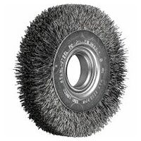 wheel brush wide crimped RBU dia. 100x20xvariable hole steel wire dia. 0.30 bench grinder