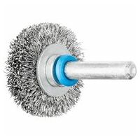 Wheel brush crimped RBU dia. 30x9 mm shank dia. 6 mm stainless steel wire dia. 0.20