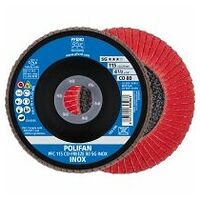 POLIFAN flap disc PFC 115x22.23 mm conical CO-FREEZE 80 SG INOX stainless steel