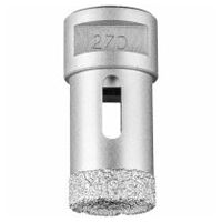 Broca de diamante para perforación en seco DCD FL Ø 27 mm M14 PSF para azulejos (amoladora angular)