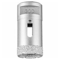 Broca de diamante para perforación en seco DCD FL Ø 30 mm M14 PSF para azulejos (amoladora angular)