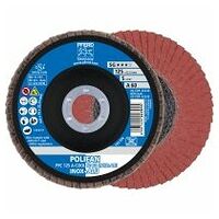 POLIFAN flap disc PFC 125x22.23 mm conical A-COOL 60 SG INOX+ALU stainless steel/aluminium