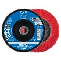 POLIFAN flap disc PFC 180x22.23 mm conical CO-FREEZE 50 SG INOX stainless steel