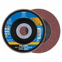 POLIFAN flap disc PFF 115x22.23 mm flat A120 Uni. Line PSF STEELOX steel/stainless steel