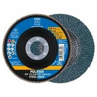 POLIFAN flap disc PFF 115x22.23 mm flat Z40 Universal Line PSF STEELOX steel/stainless steel