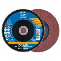 POLIFAN flap disc PFF 180x22.23 mm flat A40 Universal Line PSF STEELOX steel/stainless steel