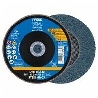 POLIFAN flap disc PFF 180x22.23 mm flat Z40 Universal Line PSF STEELOX steel/stainless steel