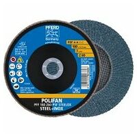 POLIFAN flap disc PFF 180x22.23 mm flat Z60 Universal Line PSF STEELOX steel/stainless steel