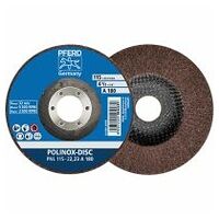 POLINOX non-woven fibre-backing disc PNL dia. 115 mm centre hole dia. 22.23 mm A180 for fine grinding and finishing