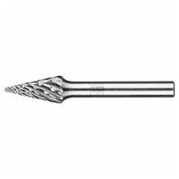 Tungsten carbide high-performance burr STEEL conical pointed SKM dia. 10x20 mm shank dia. 6 mm for steel