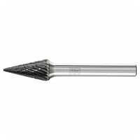 Tungsten carbide high-performance burr conical pointed SKM dia. 10x20 mm shank dia. 6 mm Z3P HICOAT universal