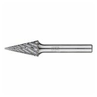 Tungsten carbide high-performance burr STEEL conical pointed SKM dia. 12x25 mm shank dia. 6 mm for steel