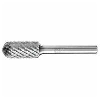 Tungsten carbide high-performance burr ALLROUND cylindrical with radius end WRC dia. 12x25mm shank dia. 6mm universal coarse