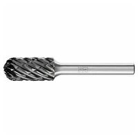 Tungsten carbide high-performance burr STEEL cylindrical with radius end WRC dia. 12x25 mm shank dia. 6 mm HICOAT steel