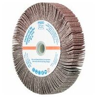 Roue abrasive à lamelles pour meuleuse d’angle FR WS Ø 115x20 mm, M14, A80, application universelle