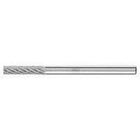 Tungsten carbide burr cylindrical ZYA dia. 03x13 mm shank dia. 3 mm Z3P universal medium cross cut