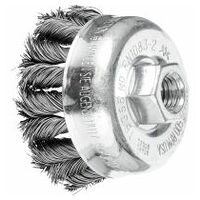 COMBITWIST cup brush knotted TBG dia. 65 mm M14 steel wire dia. 0.35 mm angle grinders
