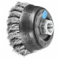 Cup brush knotted TBG dia. 80 mm M14 stainless steel wire dia. 0.35 mm angle grinders