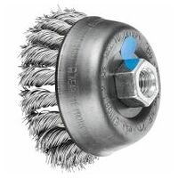 cup brush knotted TBG dia. 80mm M14 stainless steel wire dia. 0.50mm angle grinders (1)