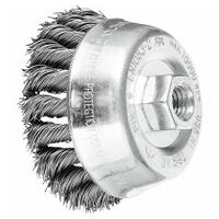 cup brush knotted TBG dia. 80mm M14 steel wire dia. 0.50mm angle grinders