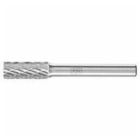 Tungsten carbide high-performance burr TOUGH cylindrical ZYAS end dia. 08x20 mm shank dia. 6 mm impact-resistant