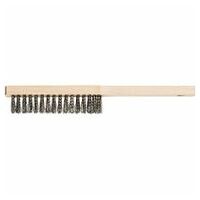 Scratch brush for precision mechanics HBFM 4 rows stainless steel wire dia. 0.15 mm
