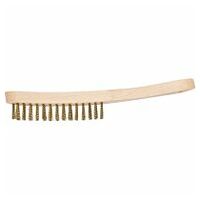 scratch brush HBU 2 rows brass wire dia. 0.30 suitable for general use