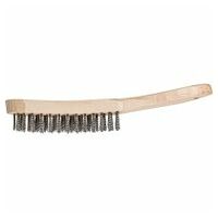 scratch brush HBU 4 rows stainless steel wire dia. 0.30 suitable for general use