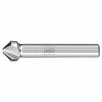 HSSE Co5 conical and deburring countersink 90° dia. 12.4 mm shank dia. 8 mm DIN 335 C with unequal pitch
