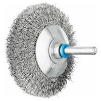 Bevel brush crimped KBU dia. 70x10 mm shank dia. 6 mm stainless steel wire dia. 0.20