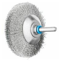 INOX-TOTAL bevel brush crimped KBUIT dia. 70x10 mm shank dia. 6 mm stainless steel wire dia. 0.15