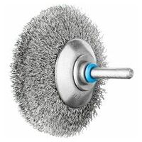 INOX-TOTAL bevel brush crimped KBUIT dia. 70x10 mm shank dia. 6 mm stainless steel wire dia. 0.20