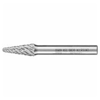 Hartmetall Hochleistungsfrässtift ALLROUND Rundbogen KEL Ø 08x20mm Schaft-Ø 6mm universal grob