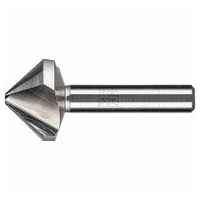 HSS conical and deburring countersink 90 ° dia. 37 mm shank dia. 12 mm DIN 335 C 3-surface shaft