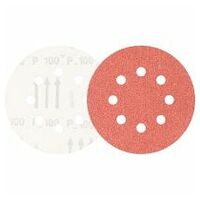 universal aluminium oxide hook-and-loop-backed abrasive disc KSS dia. 125 A100 8 extraction holes for eccentric orbital sanders