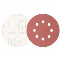universal aluminium oxide hook-and-loop-backed abrasive disc KSS dia. 125 A320 8 extraction holes for eccentric orbital sanders