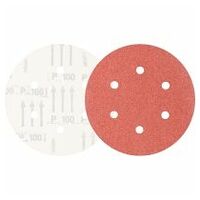 universal aluminium oxide hook-and-loop-backed abrasive disc KSS dia. 150 A100 6 extraction holes for eccentric orbital sanders