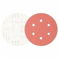 universal aluminium oxide hook-and-loop-backed abrasive disc KSS dia. 150 A240 6 extraction holes for eccentric orbital sanders