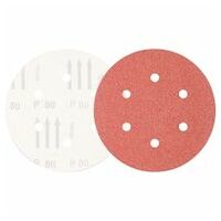 universal aluminium oxide hook-and-loop-backed abrasive disc KSS dia. 150 A80 6 extraction holes for eccentric orbital sanders