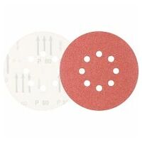 universal aluminium oxide hook-and-loop-backed abrasive disc KSS dia. 150 A80 8 extraction holes for eccentric orbital sanders