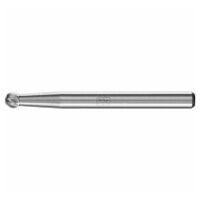 Tungsten carbide high-performance burr INOX ball KUD dia. 03x02 mm shank dia. 3 mm for stainless steel