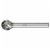 Hartmetall Hochleistungsfrässtift NON-FERROUS Kugel KUD Ø 12x10mm Schaft-Ø 6 mm NE-Metalle