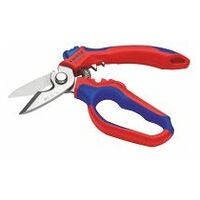 Electrician’s scissors with 2-component grip and wire cutter