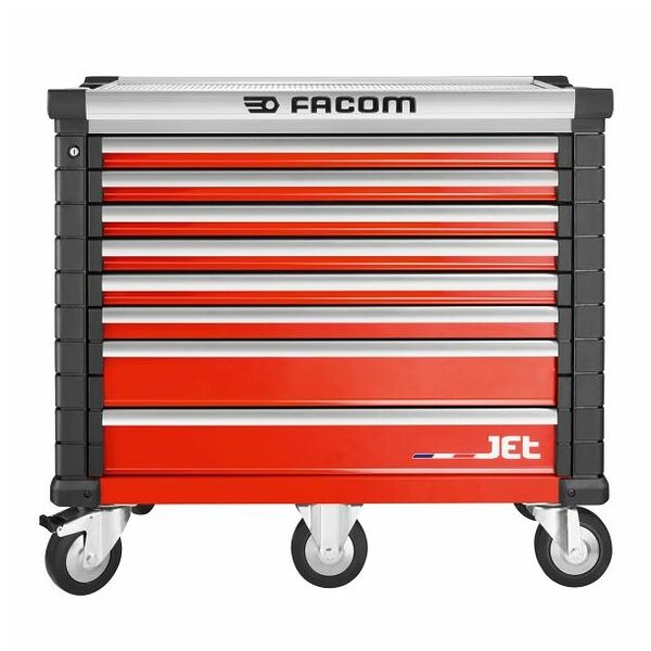 Servante d'atelier FACOM JET 8 tiroirs 3 modules par tiroir rouge - FACOM  FRANCE